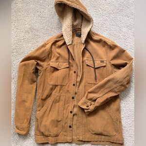 Billabong Men's Tan Corduroy & Sherpa-Lined Light Jacket
